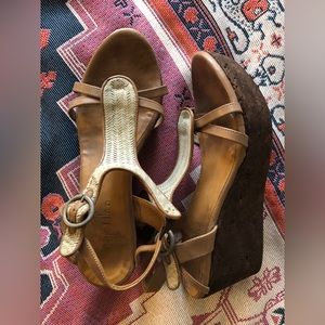 Coclico platform cork wedge sandals